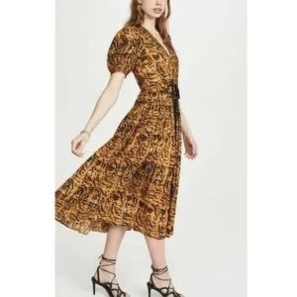 Ulla Johnson Kemala dress in Marigold. Wrap v neck dress. Excellent condition. - Picture 3 of 11